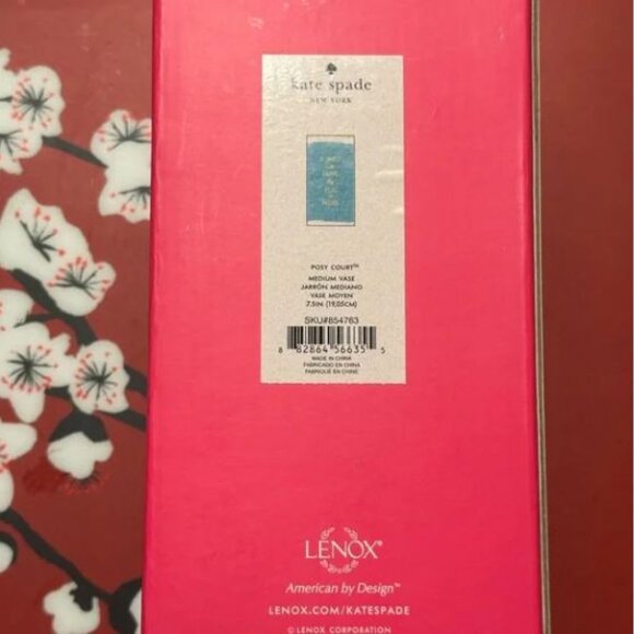 Kate Spade new york Posy Court Turquoise Vase - Picture 2 of 3